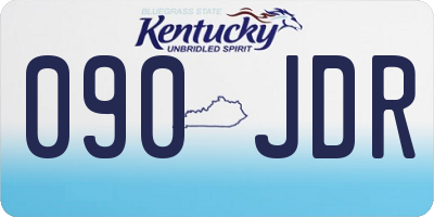 KY license plate 090JDR