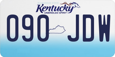 KY license plate 090JDW