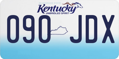 KY license plate 090JDX