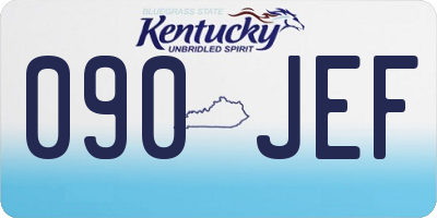 KY license plate 090JEF