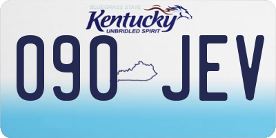 KY license plate 090JEV