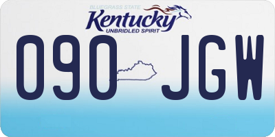 KY license plate 090JGW