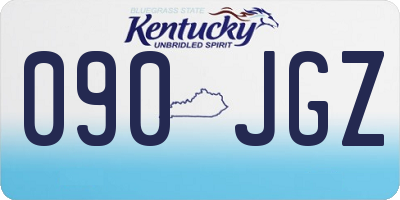 KY license plate 090JGZ