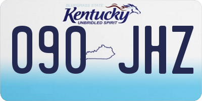 KY license plate 090JHZ