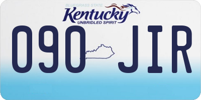KY license plate 090JIR