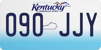 KY license plate 090JJY
