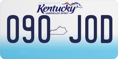 KY license plate 090JOD