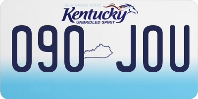 KY license plate 090JOU