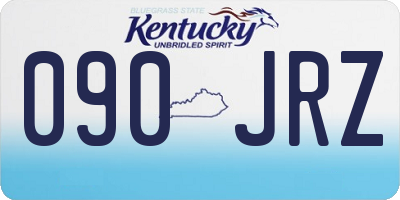 KY license plate 090JRZ