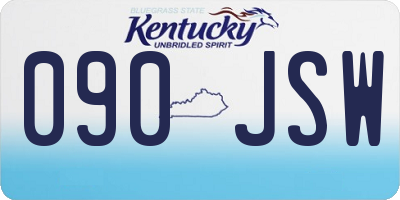 KY license plate 090JSW