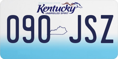 KY license plate 090JSZ