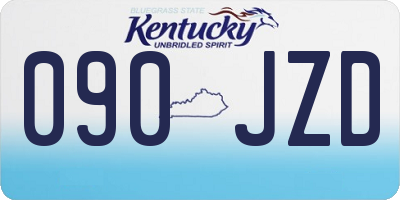 KY license plate 090JZD