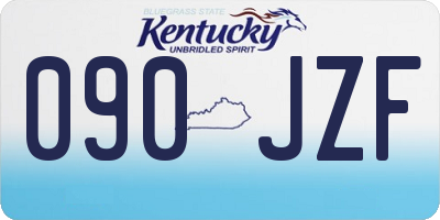 KY license plate 090JZF