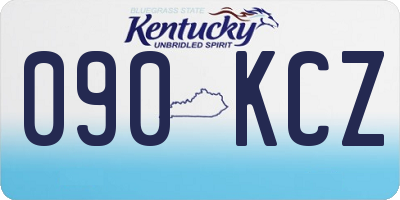 KY license plate 090KCZ