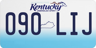 KY license plate 090LIJ
