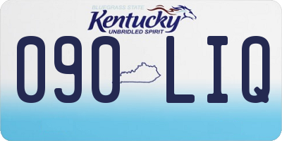 KY license plate 090LIQ