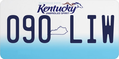 KY license plate 090LIW