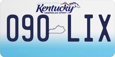 KY license plate 090LIX