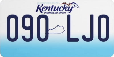 KY license plate 090LJO