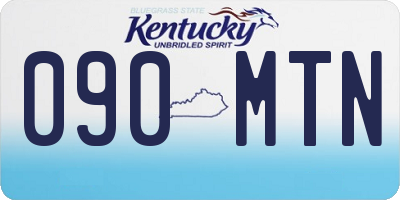 KY license plate 090MTN