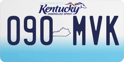 KY license plate 090MVK
