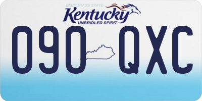 KY license plate 090QXC