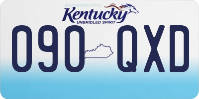 KY license plate 090QXD