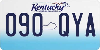 KY license plate 090QYA
