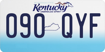 KY license plate 090QYF