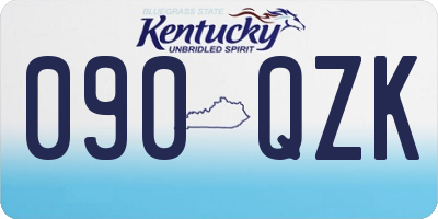 KY license plate 090QZK