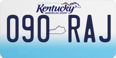 KY license plate 090RAJ