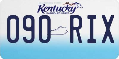 KY license plate 090RIX