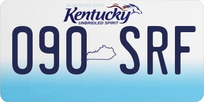 KY license plate 090SRF