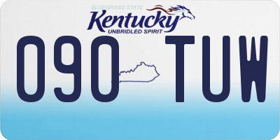 KY license plate 090TUW