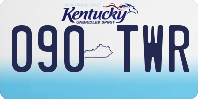 KY license plate 090TWR