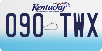 KY license plate 090TWX
