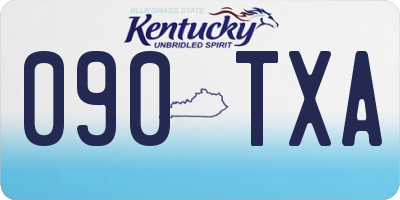 KY license plate 090TXA