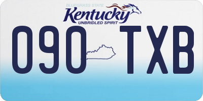 KY license plate 090TXB