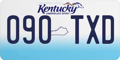 KY license plate 090TXD