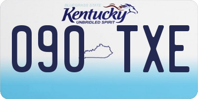KY license plate 090TXE