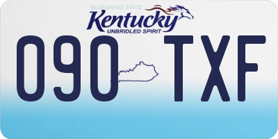 KY license plate 090TXF