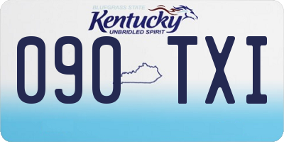 KY license plate 090TXI