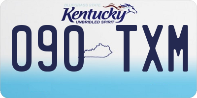 KY license plate 090TXM
