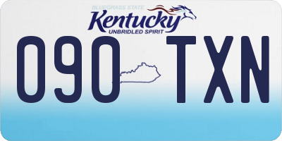 KY license plate 090TXN