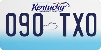 KY license plate 090TXO