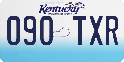 KY license plate 090TXR