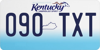 KY license plate 090TXT