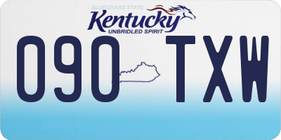 KY license plate 090TXW