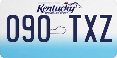 KY license plate 090TXZ