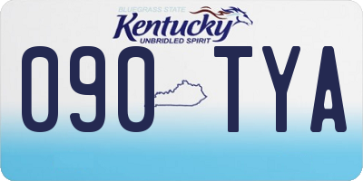 KY license plate 090TYA